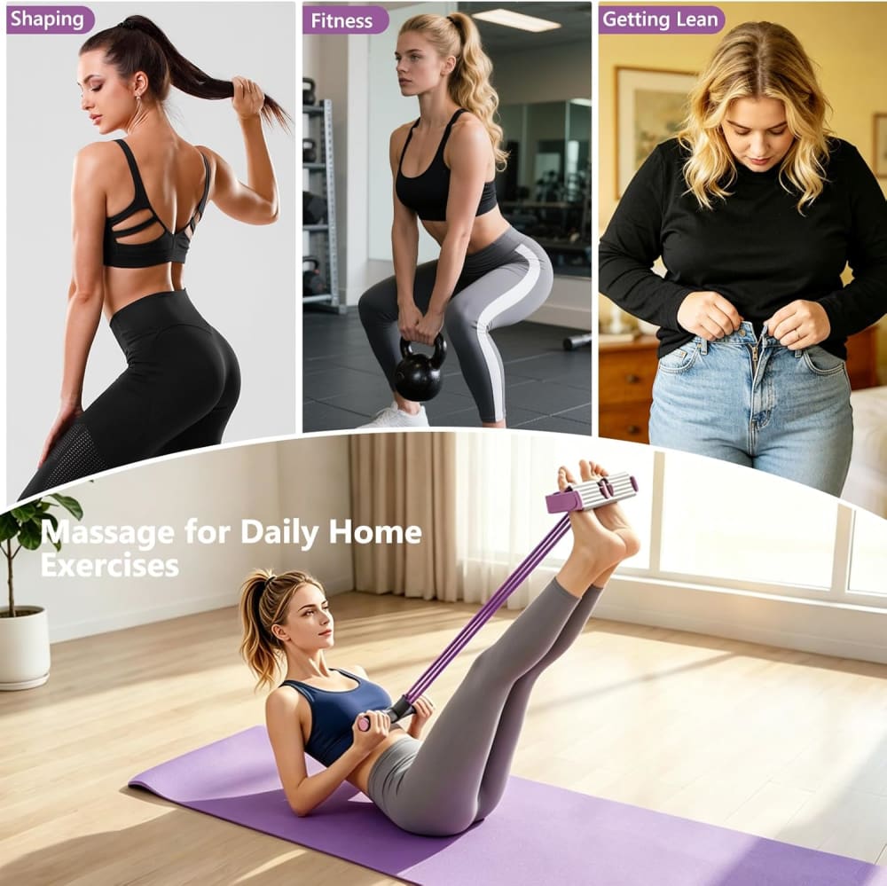 Pedal Resistance Band with Handle,4/6/8 Resistance Levels Elastic Pull Rope, Portable Fitness Bands for Leg Butt Training, Home Gym, Yoga, Pilates