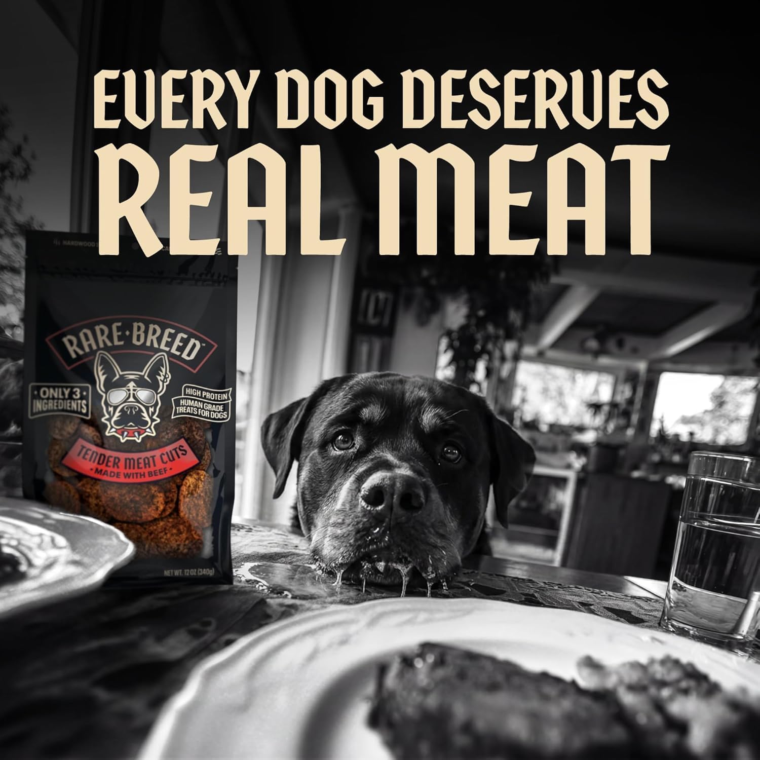 Rare Breed Soft Beef Dog Treats, Grain-Free & Human Grade - 1 oz (12 Pack)