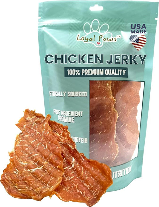 Chicken Jerky Dog Treats for Training – All Natural Chicken Strips for Dogs, High Protein Dog Treats Chicken, Grain Free Dog Snacks, No Fillers, Limited Ingredient Chews Pet Supplies, 4oz