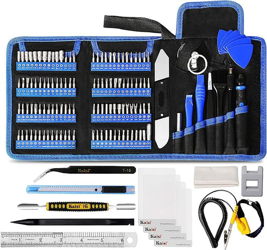 Kaisi 136 in 1 Electronics Repair Tool Kit Professional Precision Screwdriver Set Magnetic Drive Kit with Portable Bag