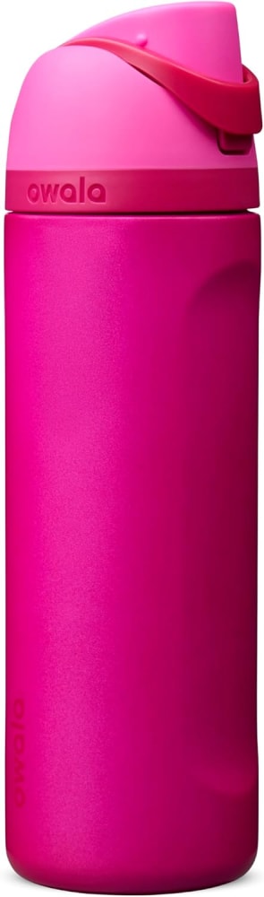 Owala FreeSip Insulated Stainless Steel Water Bottle with Straw, BPA-Free Sports Water Bottle, Great for Travel, 24 Oz, Read My Lips