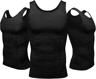 SHAPERLUV Mens Compression Shirt Tank Top 2.0 Sleeveless Body Shaper - Compression Shirts for Men Shapewear Undershirt