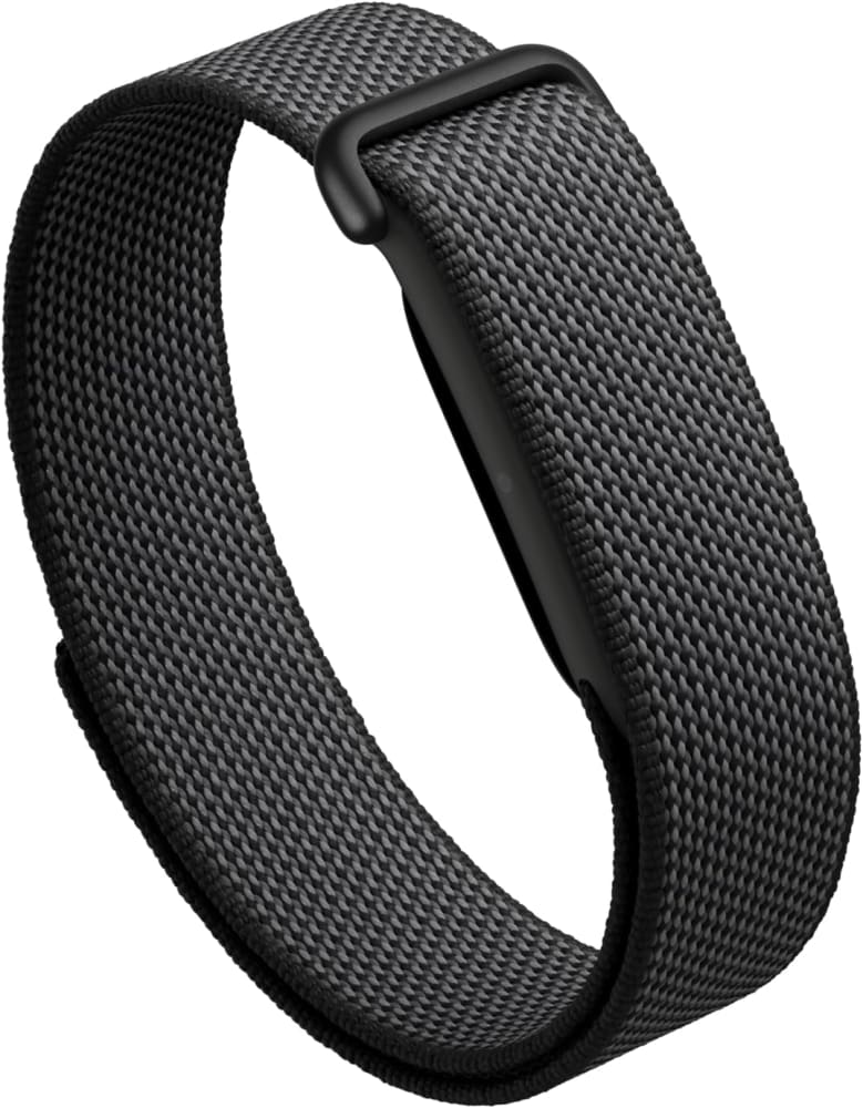 Google Fitbit Air - Screenless Activity Tracker with Fitness, Heart Rate, and Sleep Tracking - Personalized AI-Powered Coaching - Up to 7 Days’ Battery Life - Works with iOS and Android - Obsidian