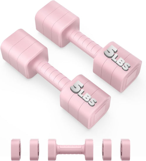 Ragebby Adjustable Dumbbell Set of 2, 10LBS/20LBS/30LBS Adjustable Weight Set, Anti-slip Handle, 3 in 1 Free Weights Dumbbells Set for women at home, 2.2lb,...